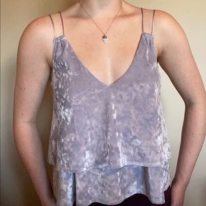 A small Express tank in a light grey/blue color!